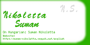 nikoletta suman business card